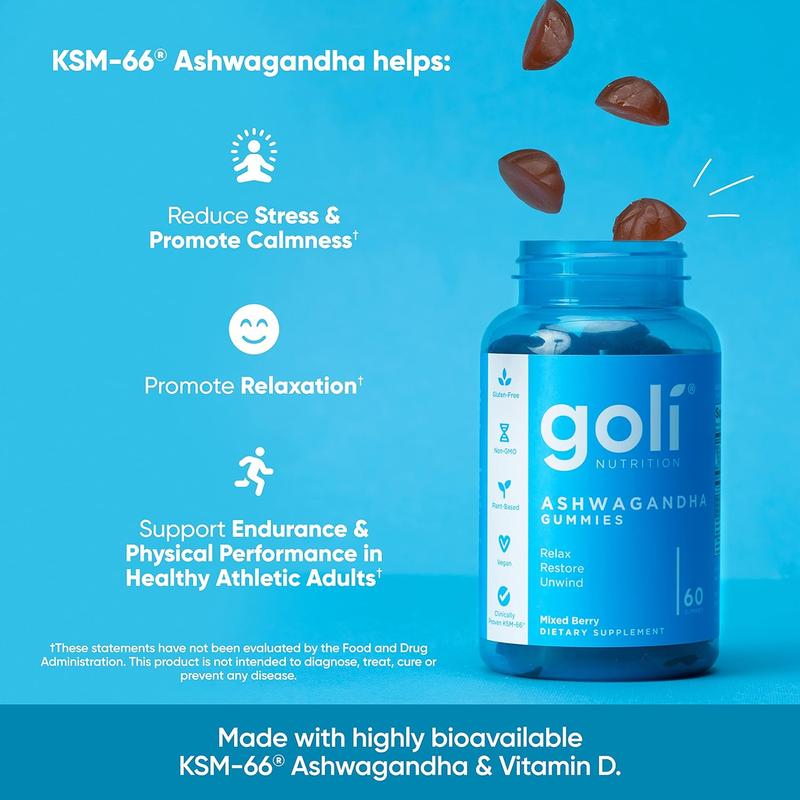 Goli Ashwagandha & Vitamin D Gummy - Mixed Berry