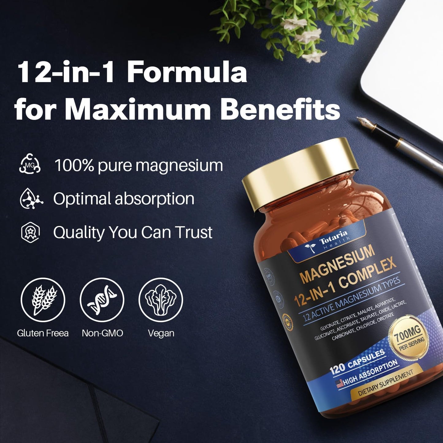 Totaria Magnesium 12 in 1 Complex 700mg